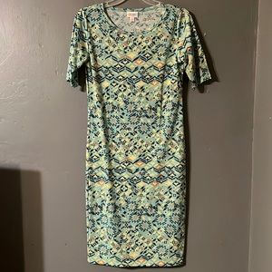NWOT Lularoe Julia dress in cute multi print. Size S.